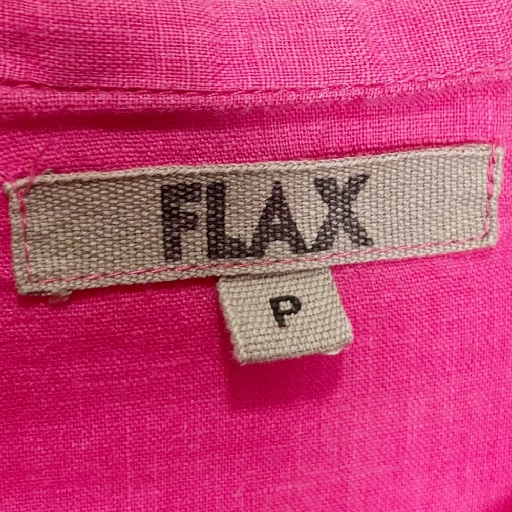 Flax 100% Linen Button Up Shell Button Top Lagenl… - image 8